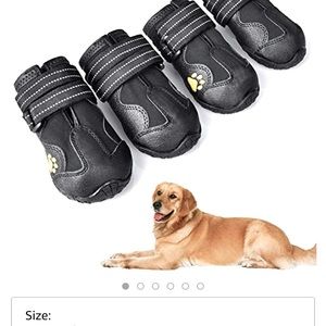 Dog shoes for a large dog. Black and brand new